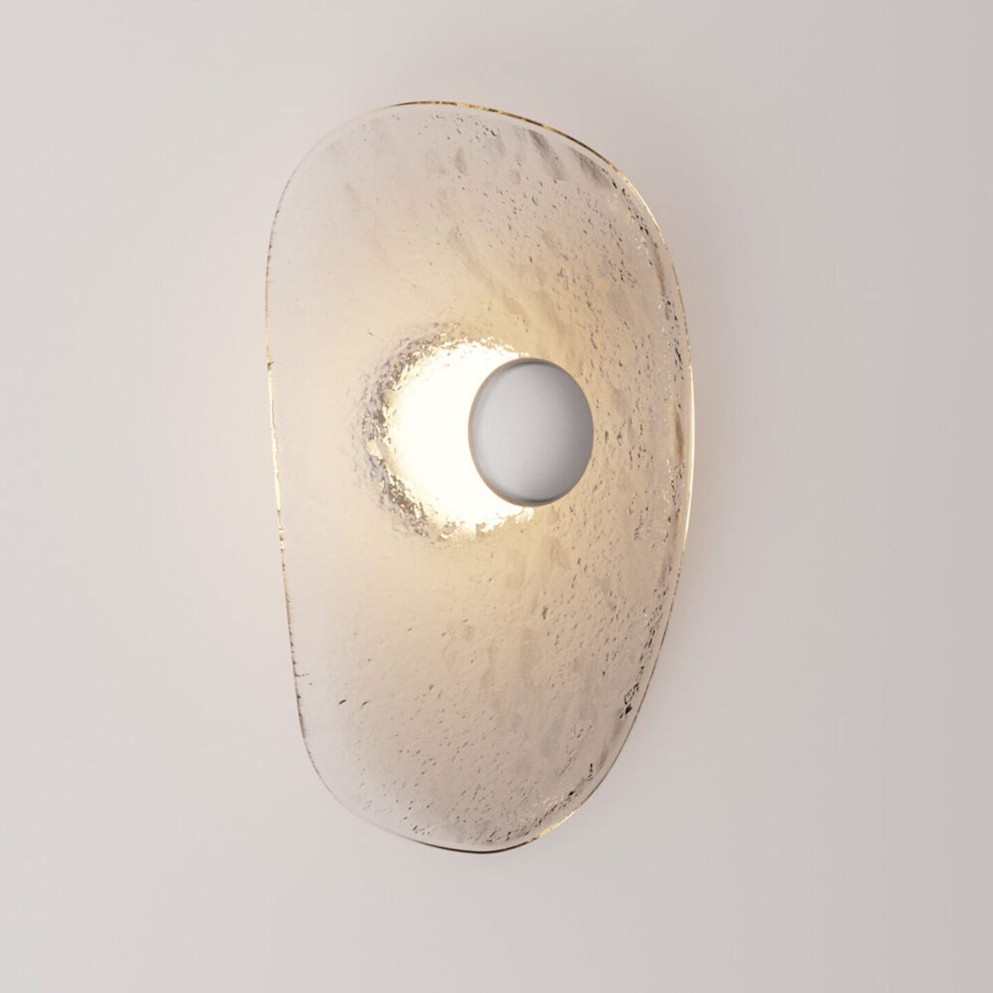 Isle Sconce Tall Clear & Raw Steel